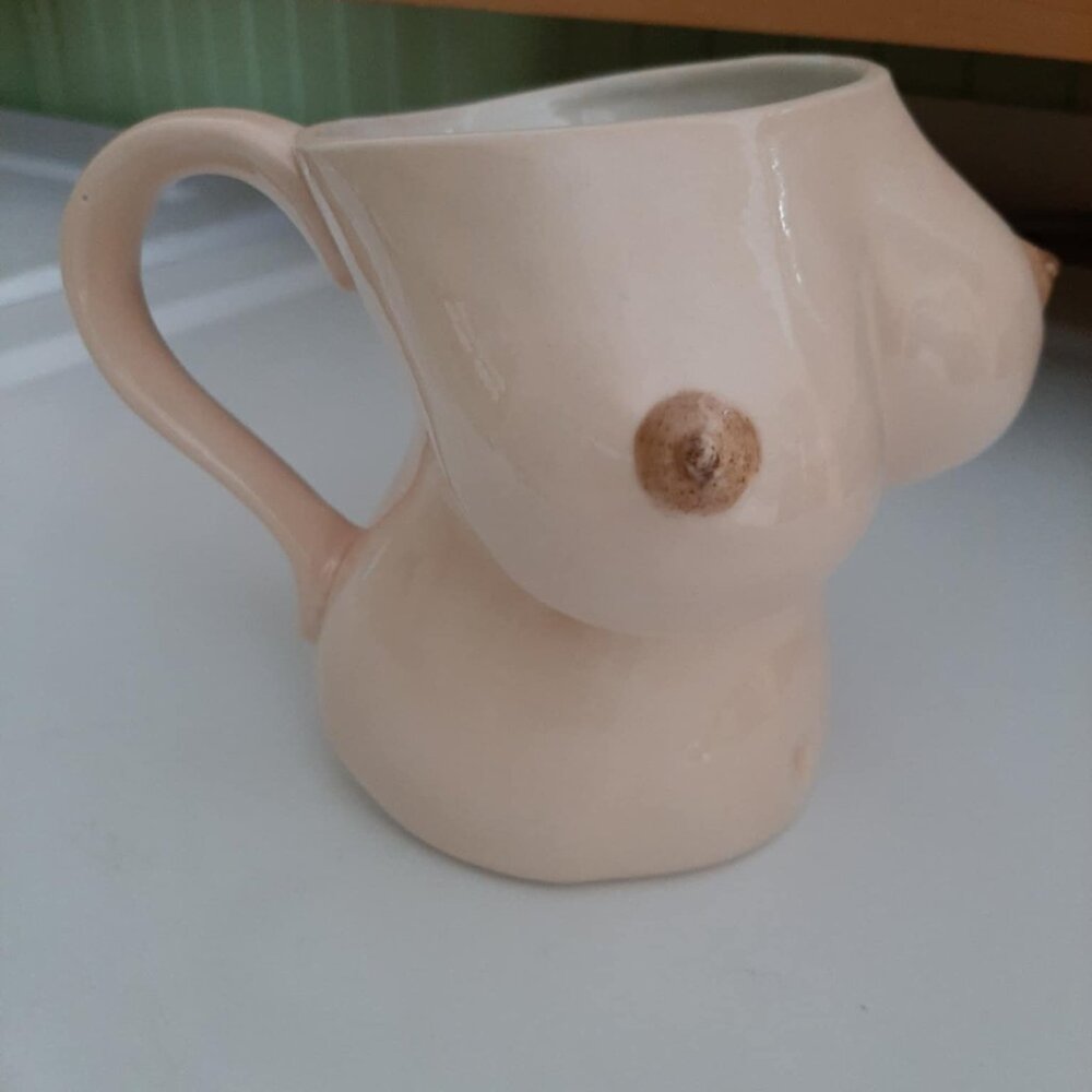 Vintage naked lady mug